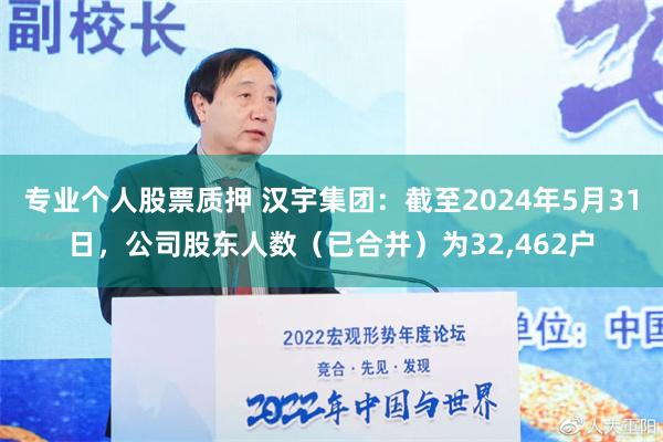 专业个人股票质押 汉宇集团：截至2024年5月31日，公司股东人数（已合并）为32,462户