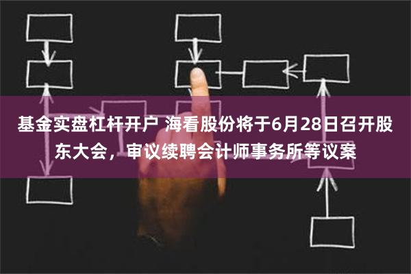 基金实盘杠杆开户 海看股份将于6月28日召开股东大会，审议续聘会计师事务所等议案