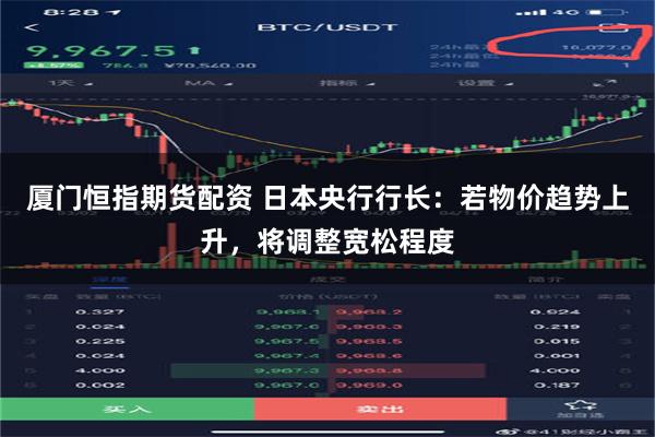 厦门恒指期货配资 日本央行行长：若物价趋势上升，将调整宽松程度