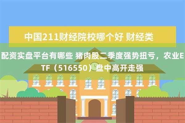 配资实盘平台有哪些 猪肉股二季度强势扭亏，农业ETF（516550）盘中高开走强