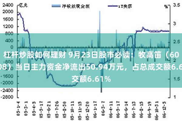 杠杆炒股如何理财 9月23日股市必读：牧高笛（603908）当日主力资金净流出50.94万元，占总成交额6.61%