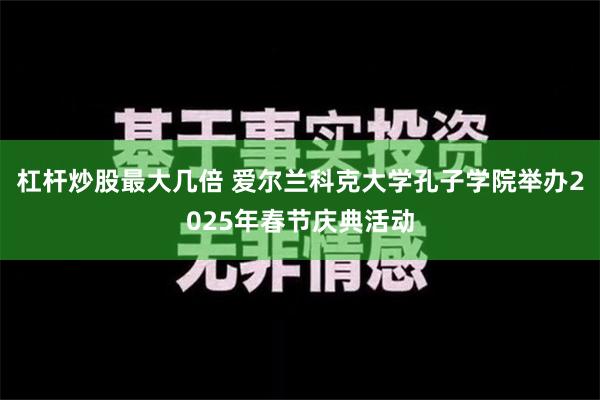 杠杆炒股最大几倍 爱尔兰科克大学孔子学院举办2025年春节庆典活动